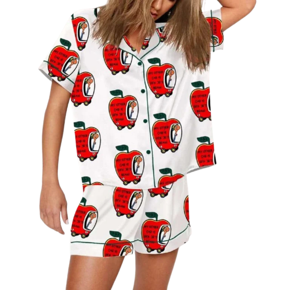 My Other Car Printed Pajama Set