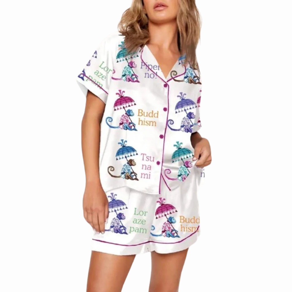 Lotus Print Sleepwear
