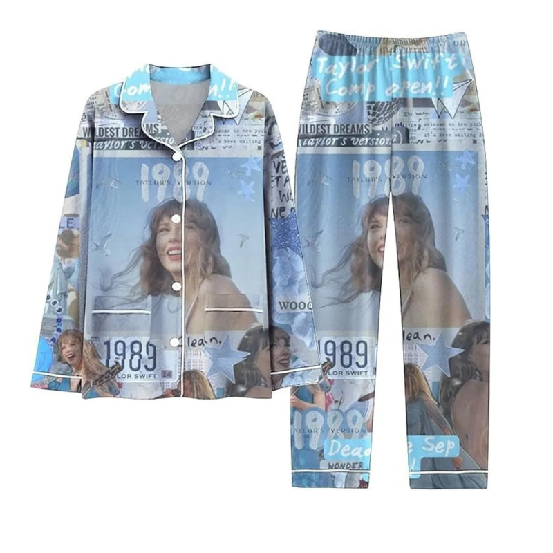 TS Eras Tour Inspired Christmas Satin Pajama Set