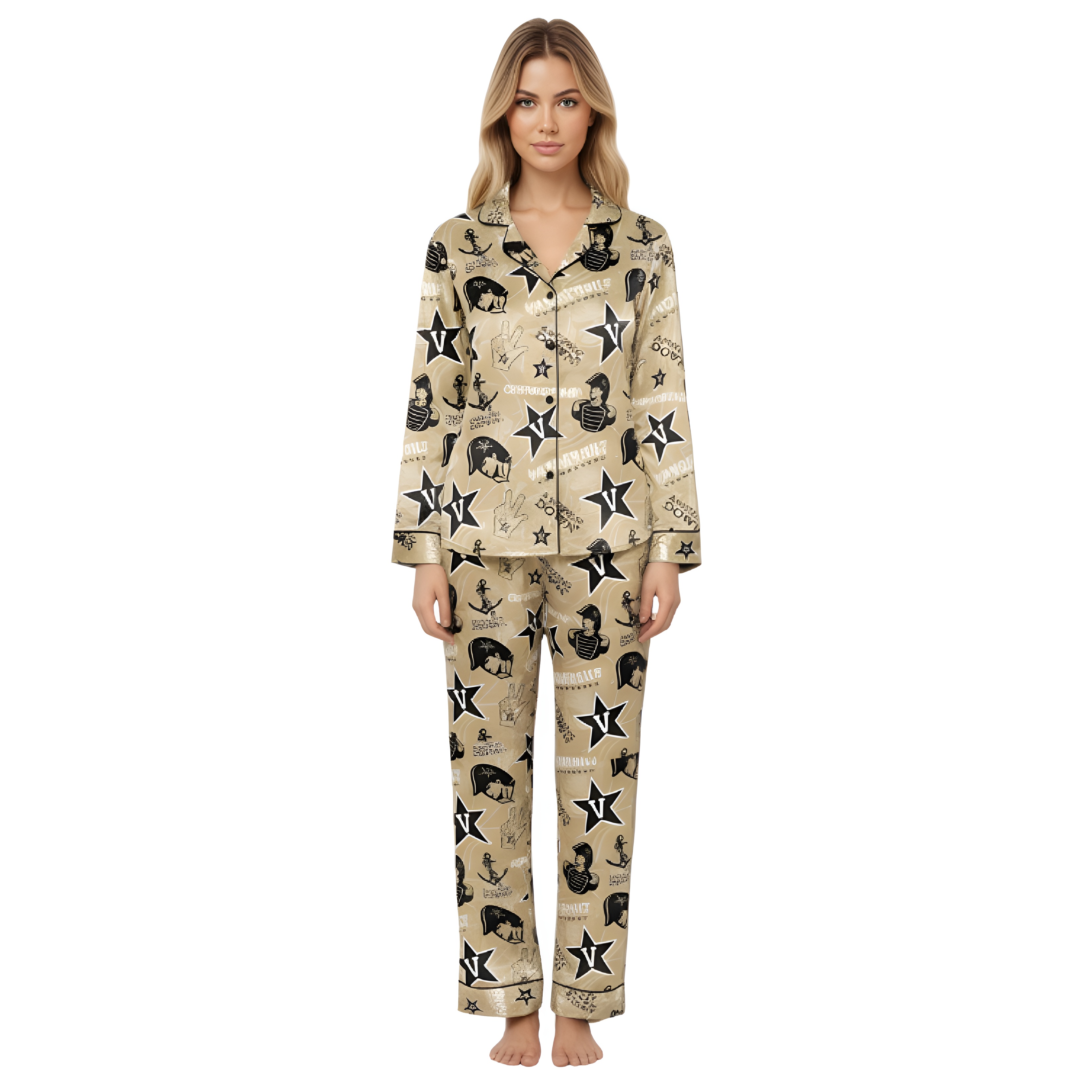 Vanderbilt Football Inspired Themed Pajama Set