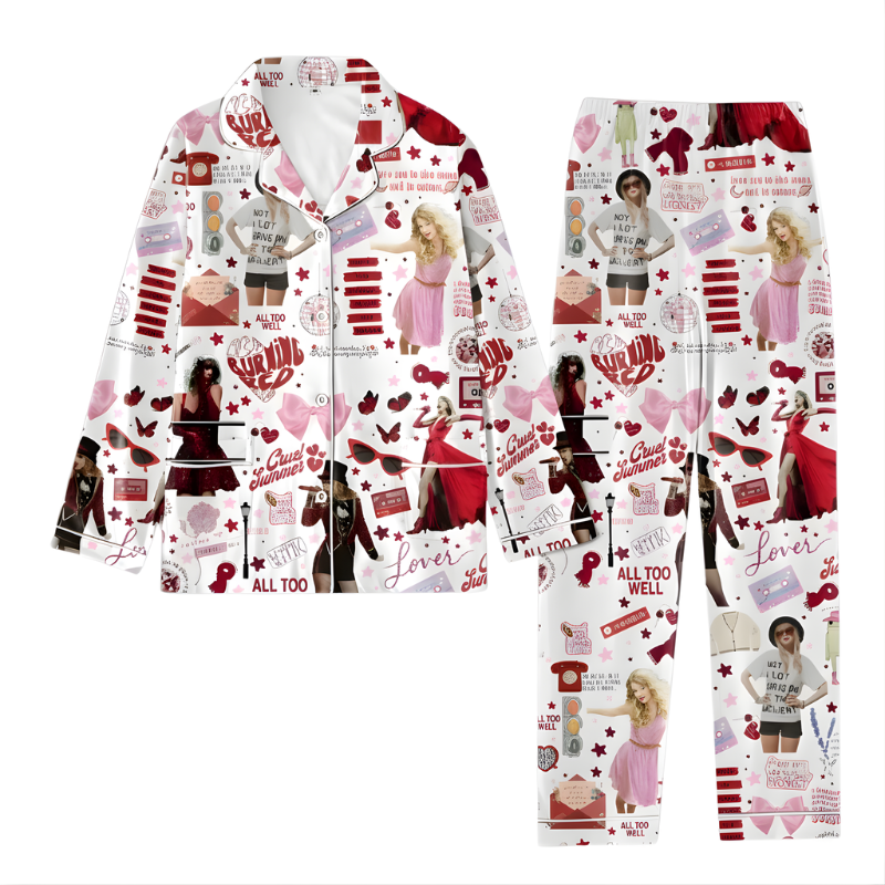 Taylor Swift Eras Tour Pajama Set With All Hit Album Inspired Design