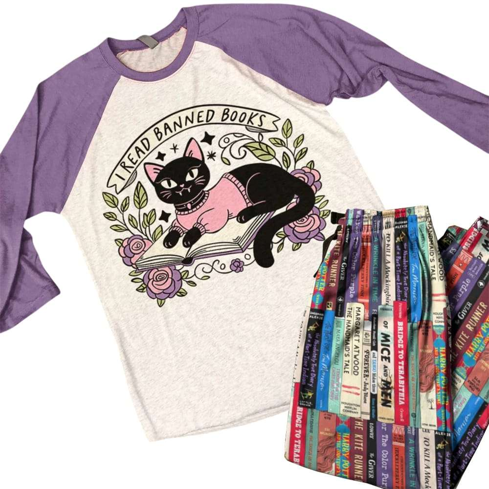 Reading Books Theme Inspired Pajama Sleepwear Set