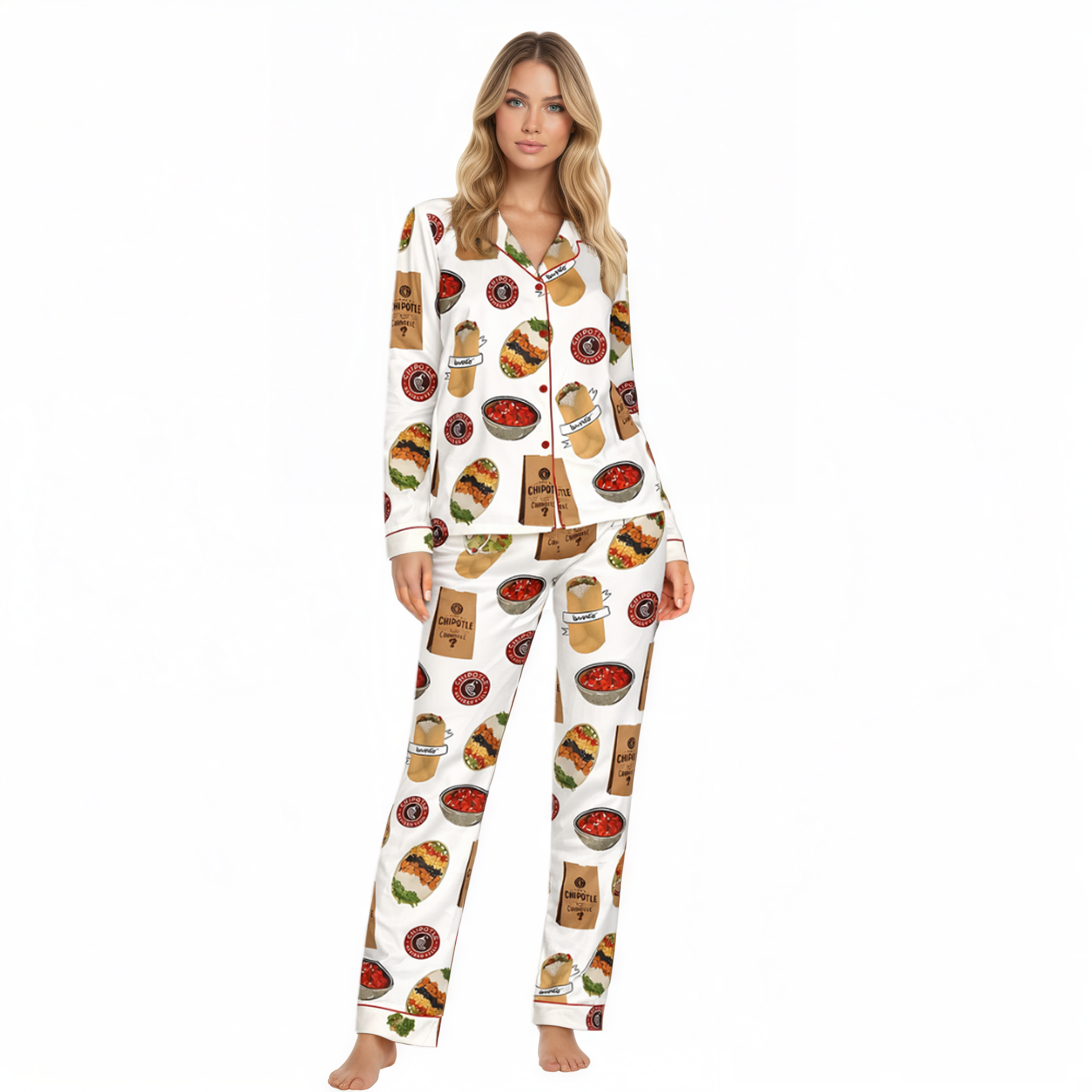 Burritos Bowls Mexican Grill Themed Pajama Set