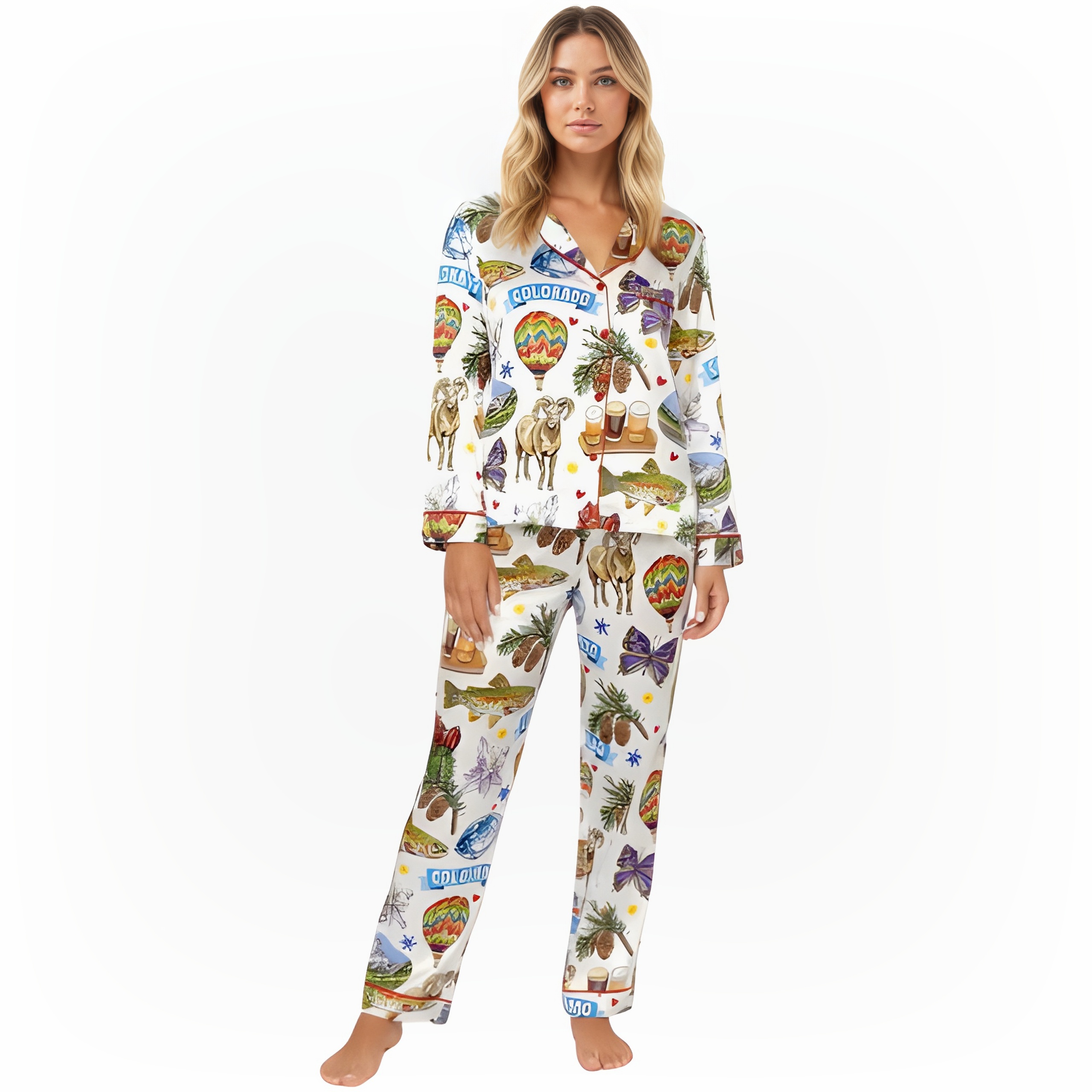Colorado State Themed Travel Pajama Set