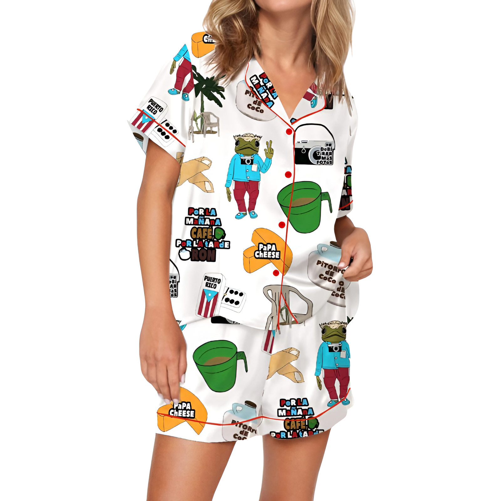 Baile Inolvidable Puerto Rico Satin Pajama Set