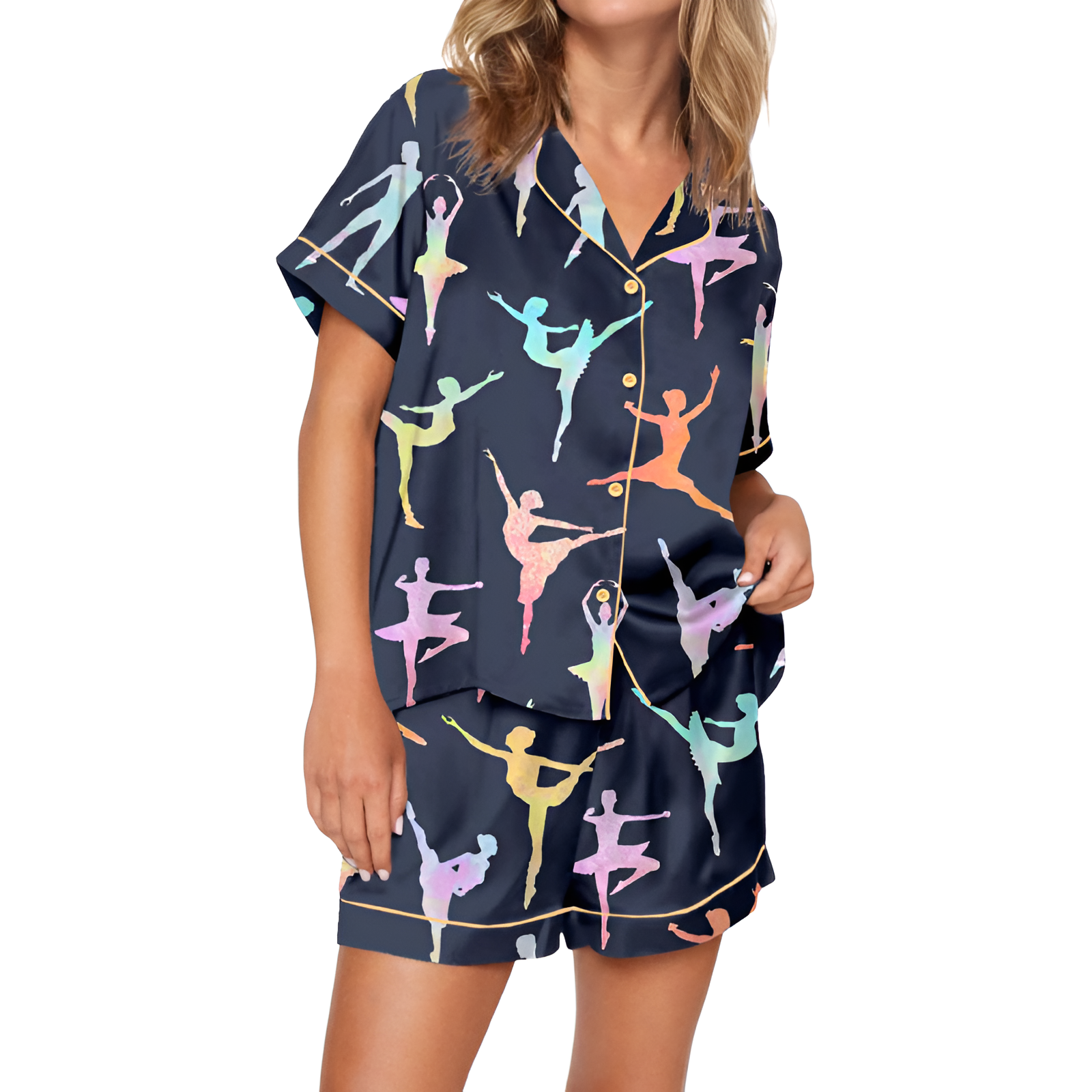 Ballet Dancer Silky Satin Pajama Set