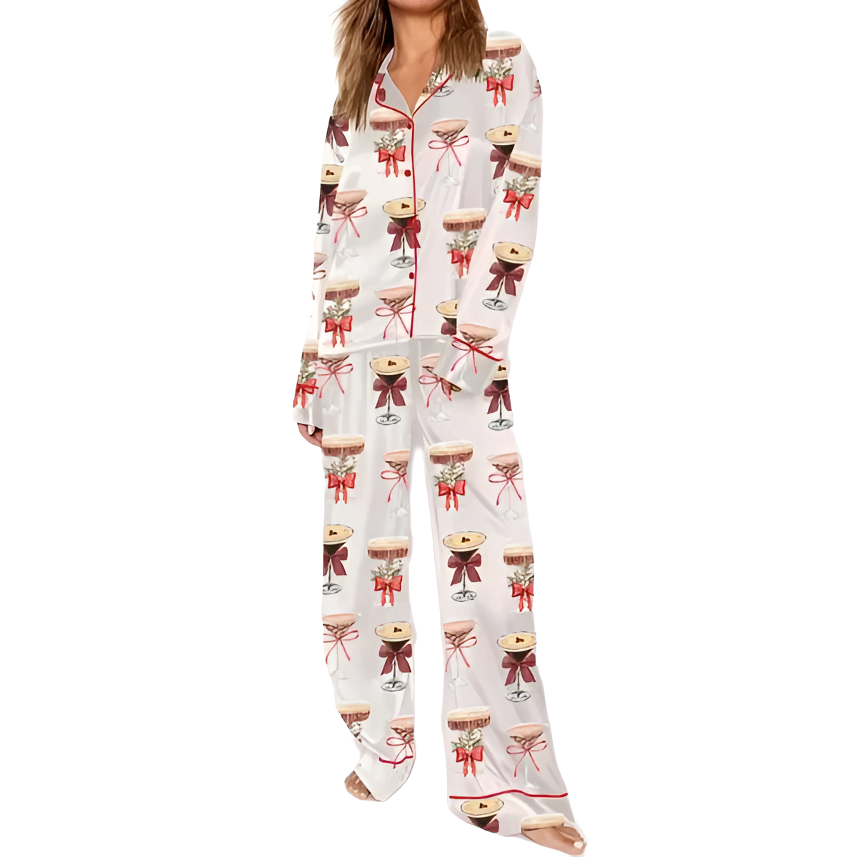 Espresso Martini Art Christmas Pajama Set