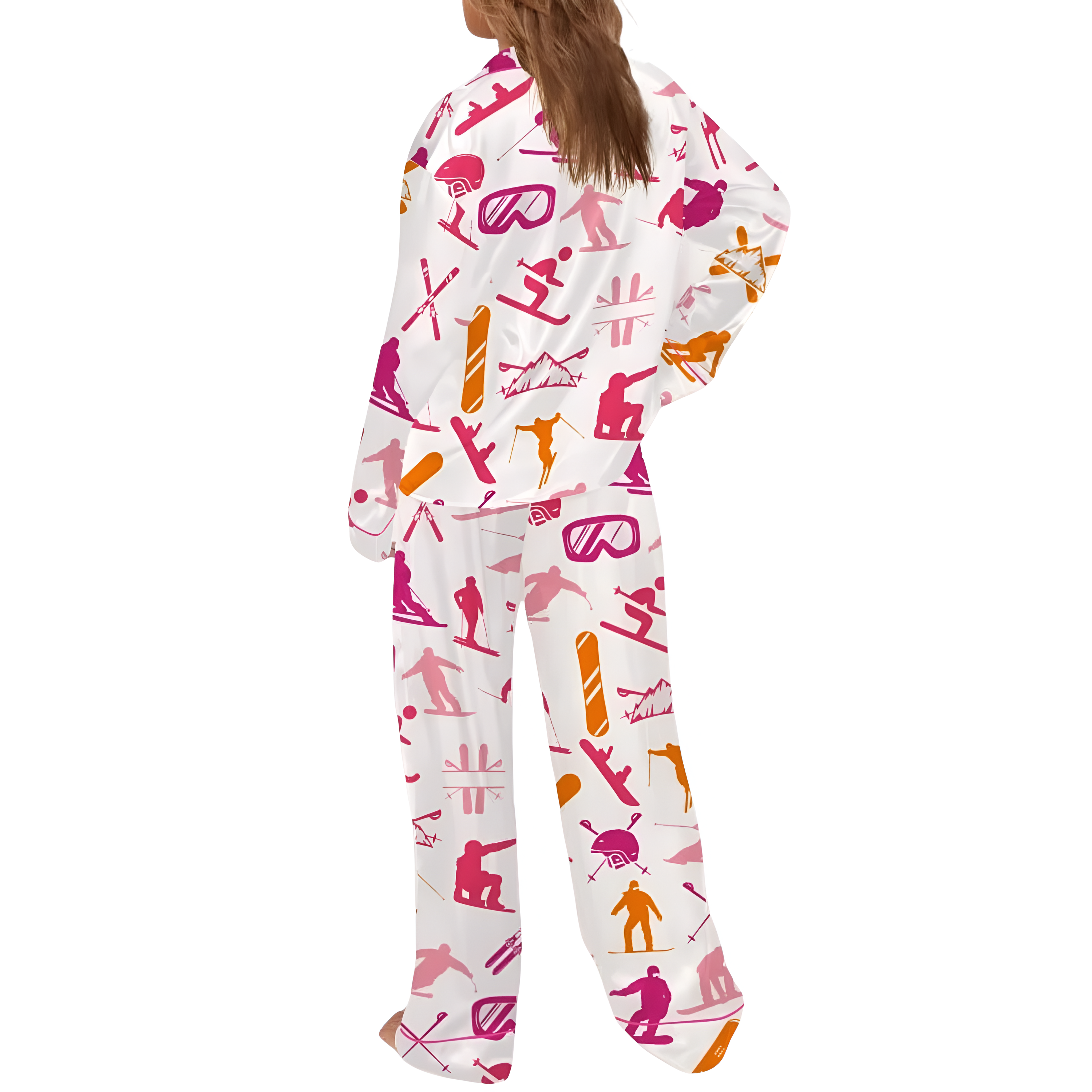 Pajama Set With Snowboarding Theme