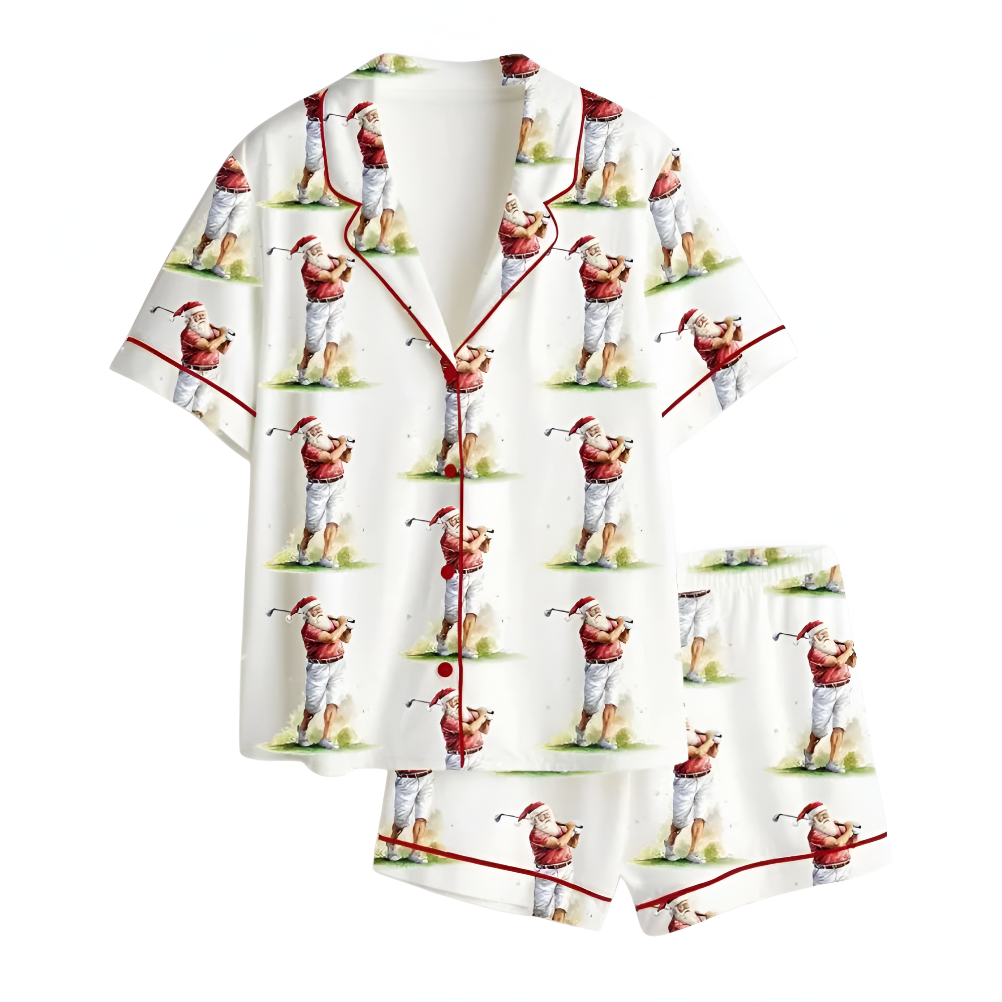 Santa Golfing Holiday Pajama Set