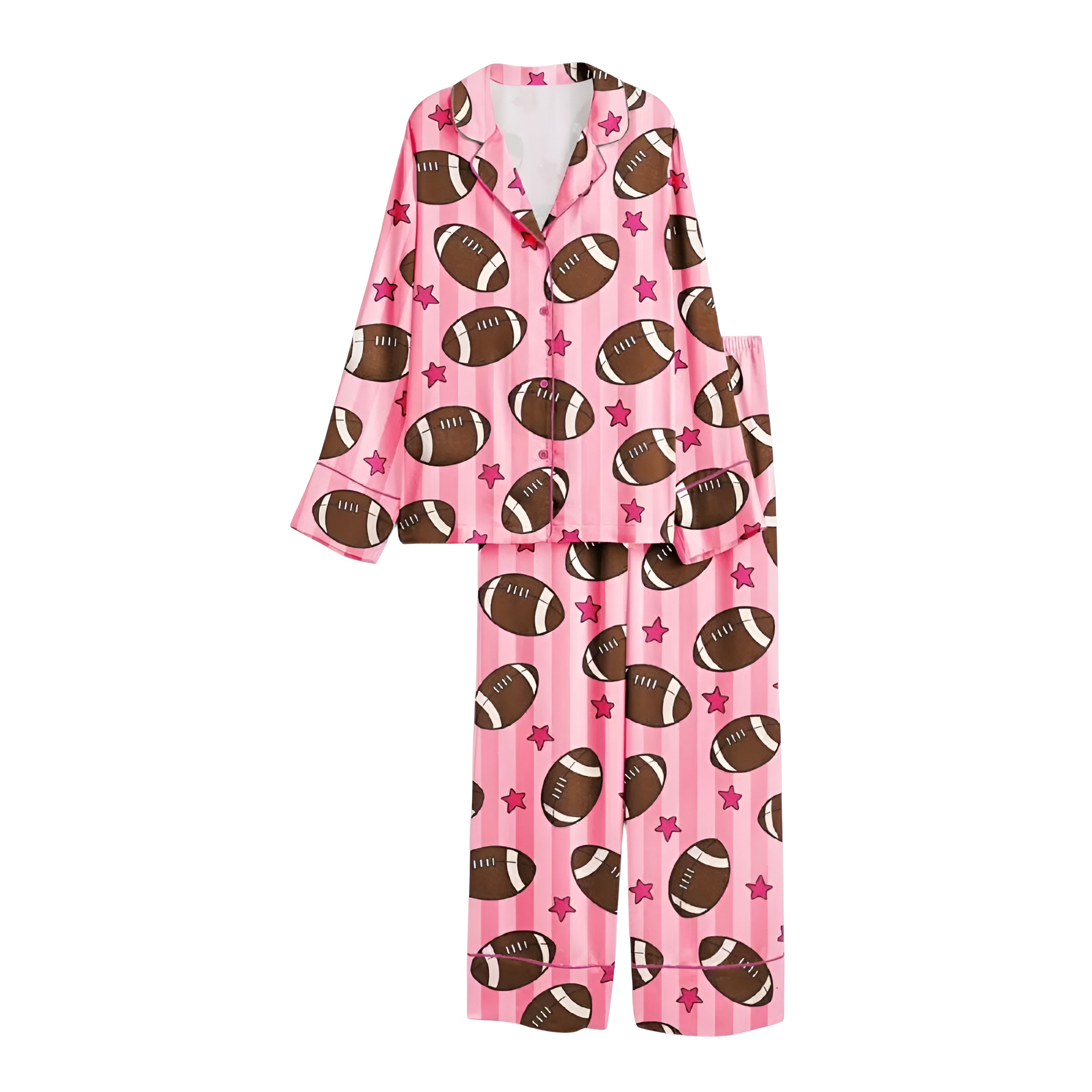 American Football Illustration Theme Pajama Set