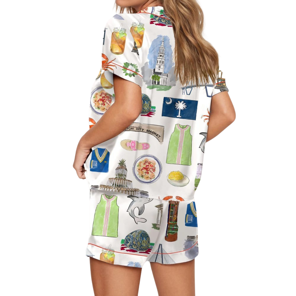 Charleston City Travel Inspired Pajama Set