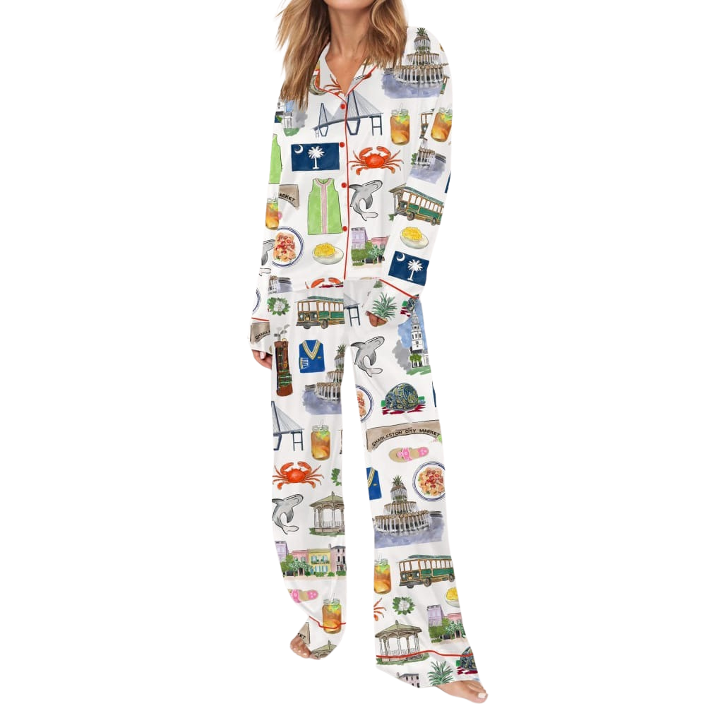 Charleston City Travel Inspired Pajama Set