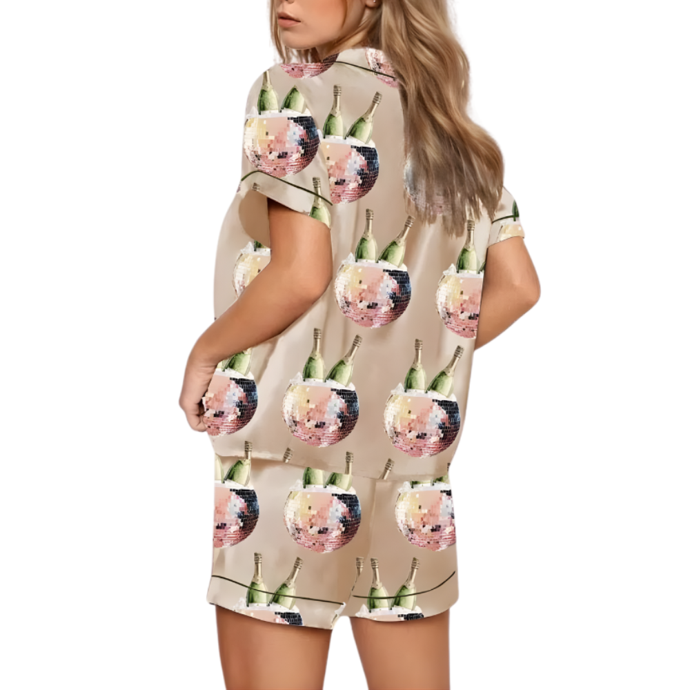 Vintage Disco Ball Themed Pajama Set