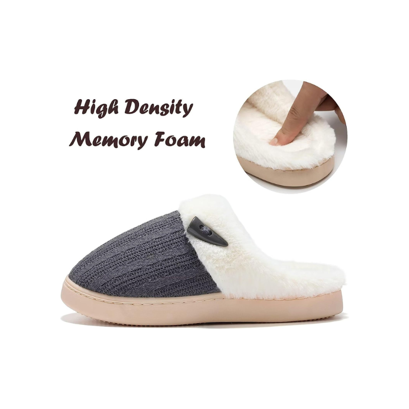 Slip On Fuzzy Memory Foam Slippers