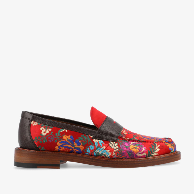 Check Canvas And Leather Blake Stitch Loafer