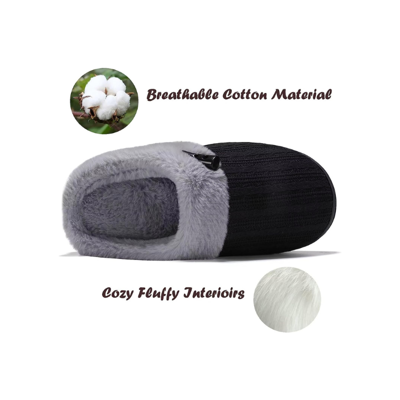 Slip On Fuzzy Memory Foam Slippers