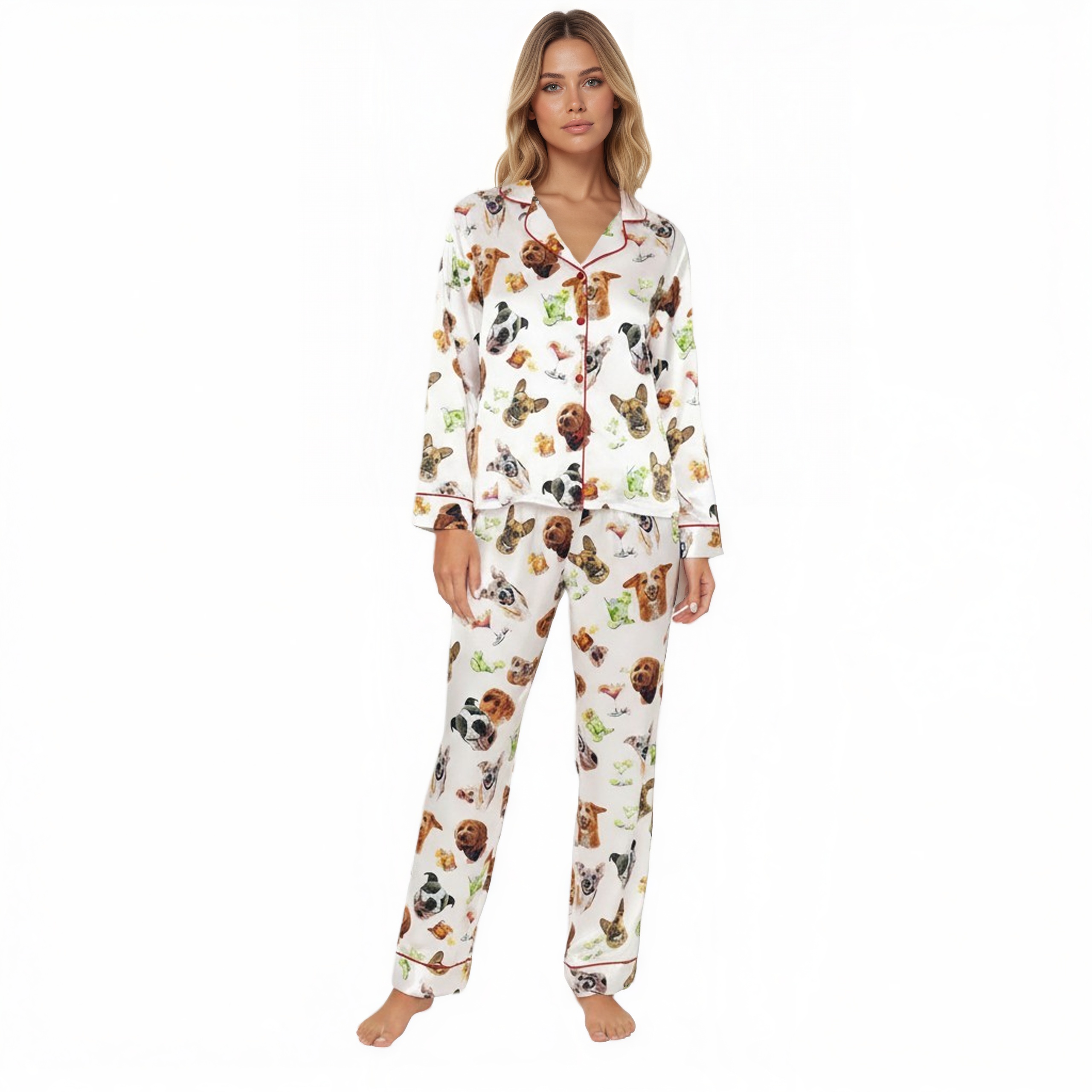Dogs Aperol Spritz Themed Graphic Pajama Set