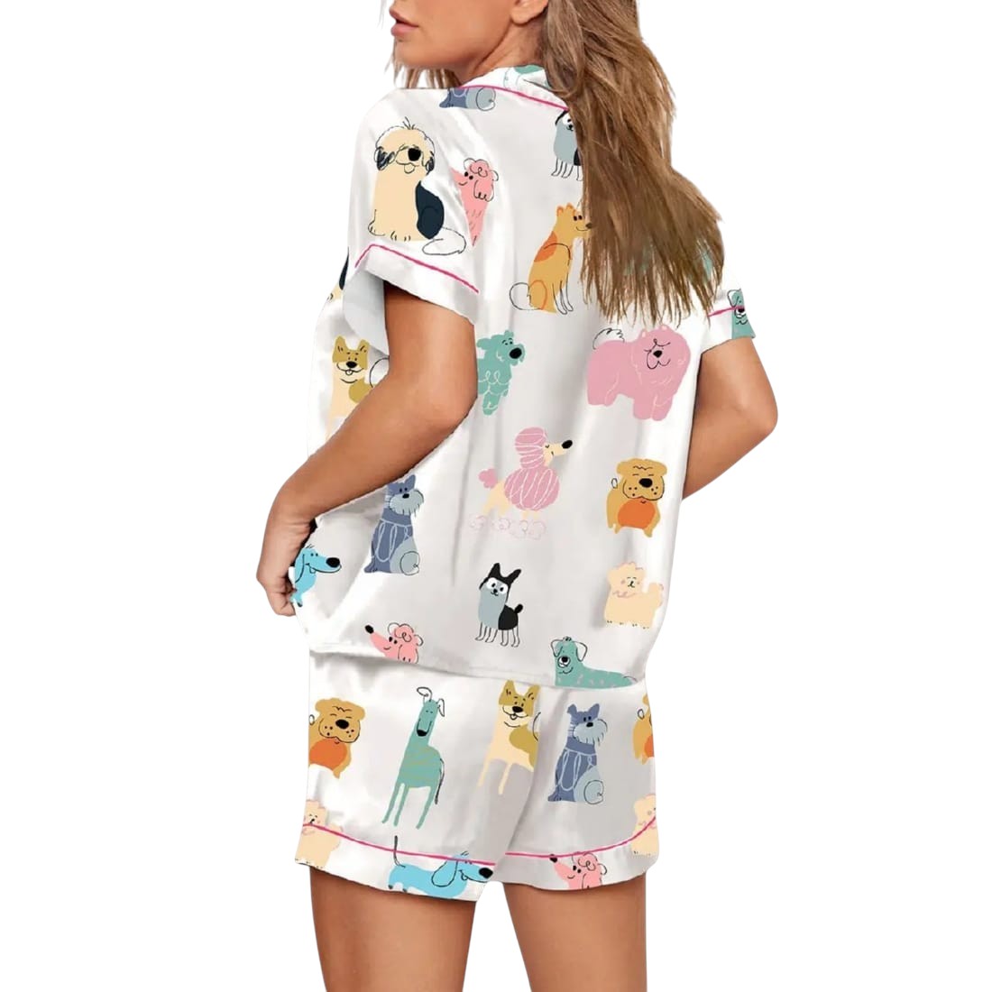 Doodle Design Dogs Printed Pajama Set