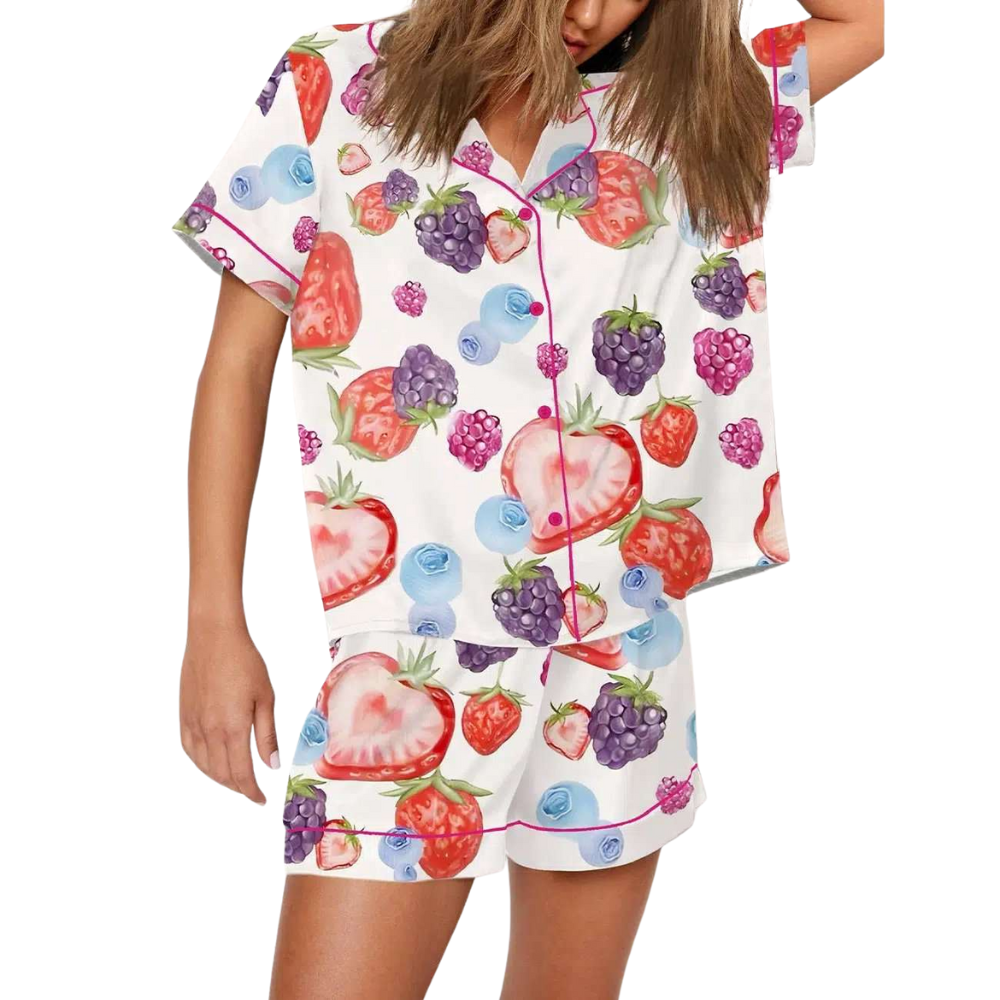 Fresh Fruit Printed Pajama Set