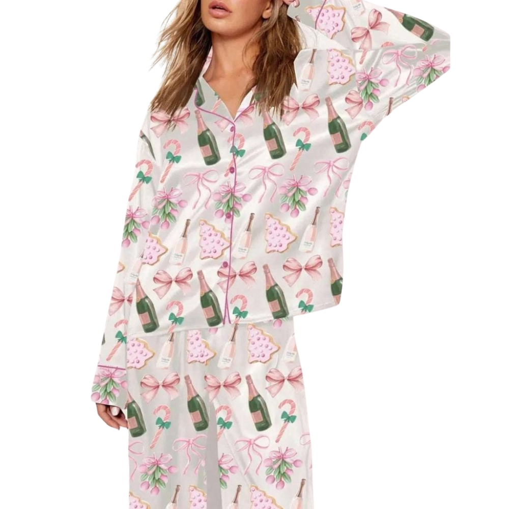 Christmas Celebration Themed Sleepwear Pajama Set 