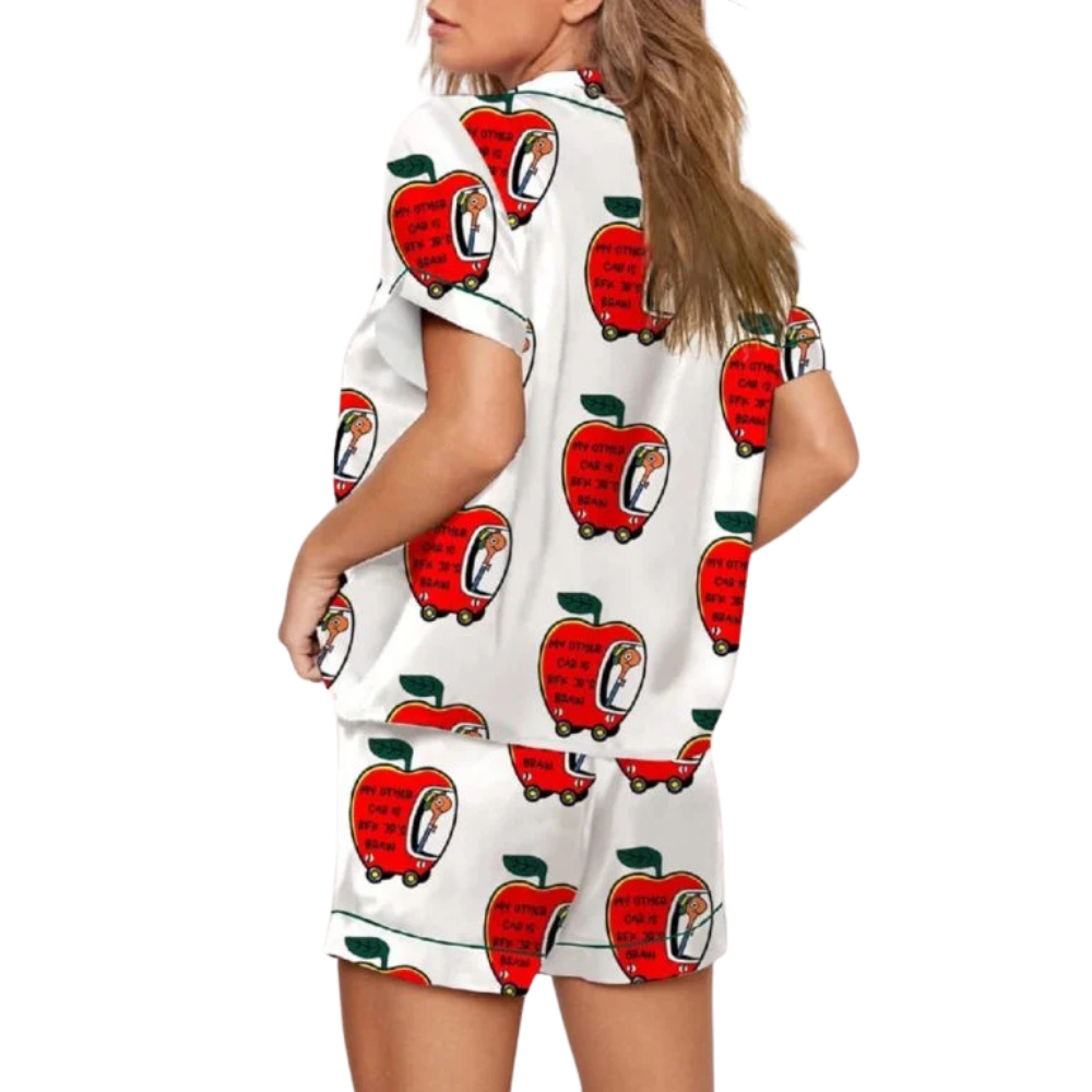 My Other Car Printed Pajama Set