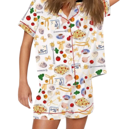 Buon Appetito Print Pajama Set