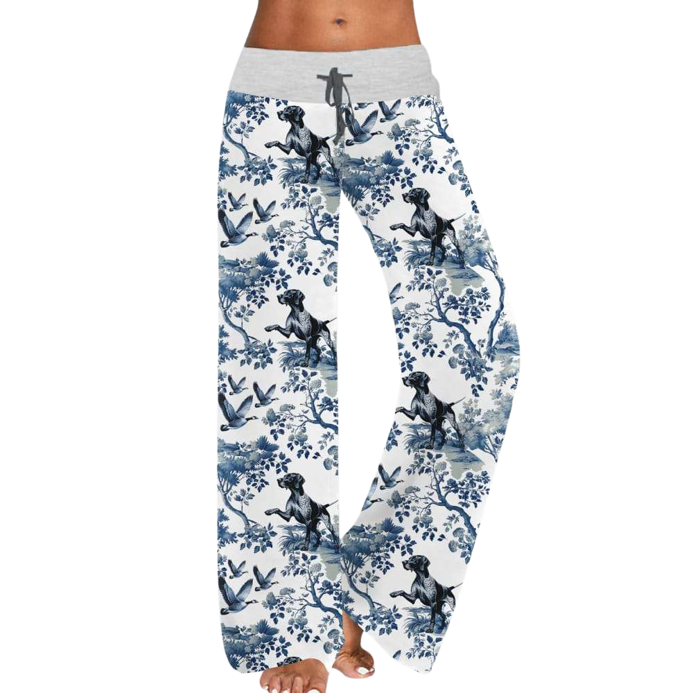 German Shorthaired Pointer Themed Wide Pants