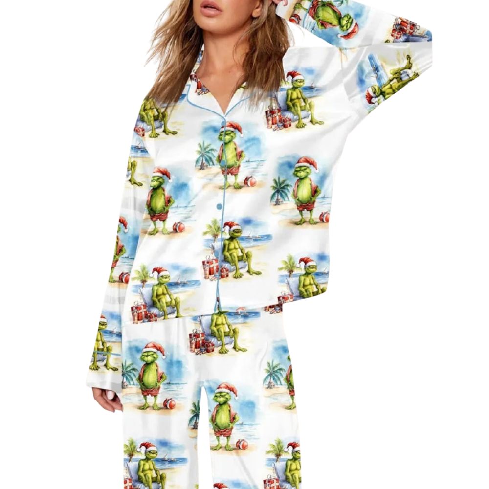 Hawaii Vacation Christmas Jack Art Print Pajama Set