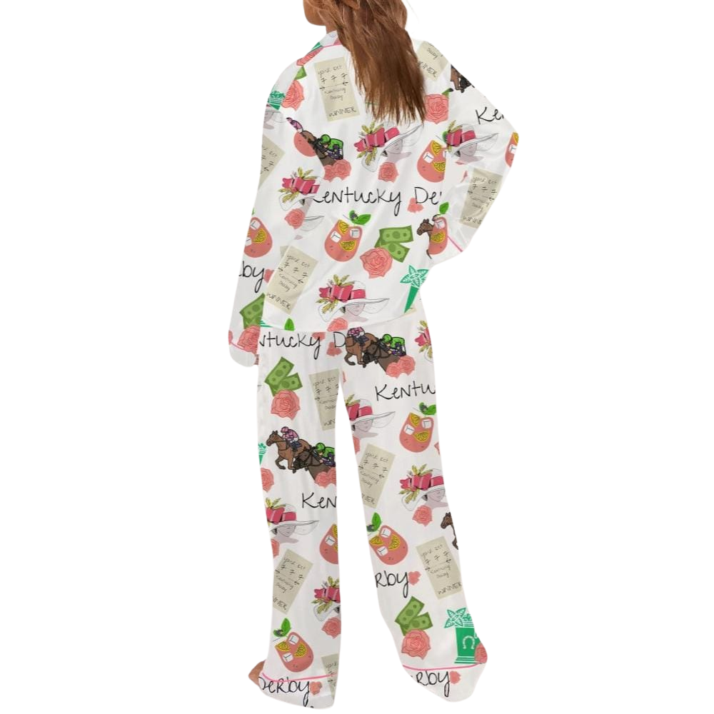 Kentucky Derby Satin Sleepwear Pajama Set