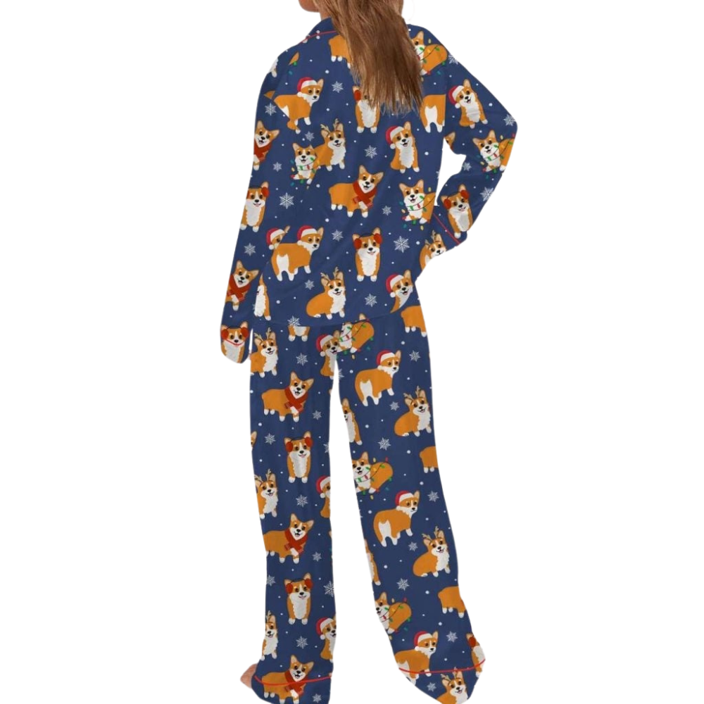 Corgi Christmas Themed Pajama Set
