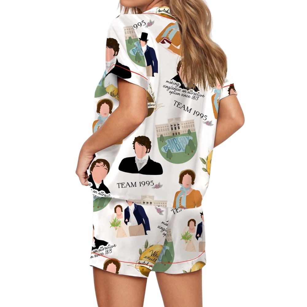 1995 Pride And Prejudice Silky Satin Pajama Set