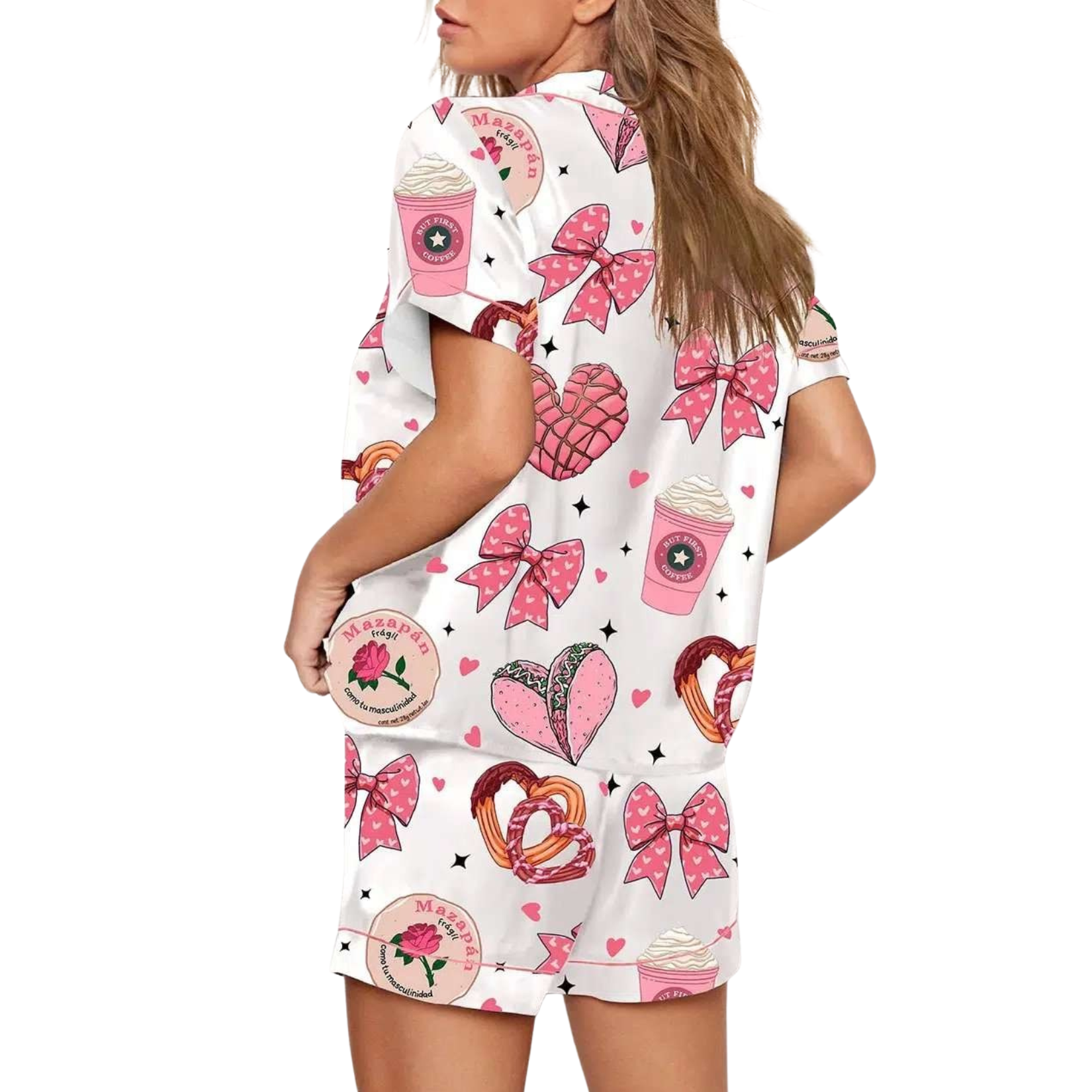Valentine Mexican Bread Themed Pajama Set