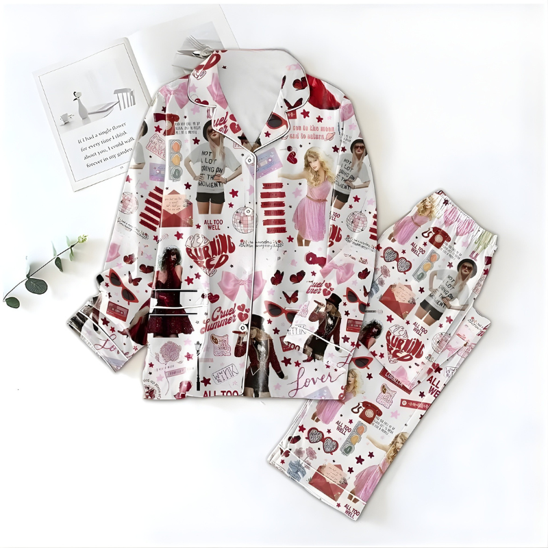 Taylor Swift Eras Tour Pajama Set With All Hit Album Inspired Design