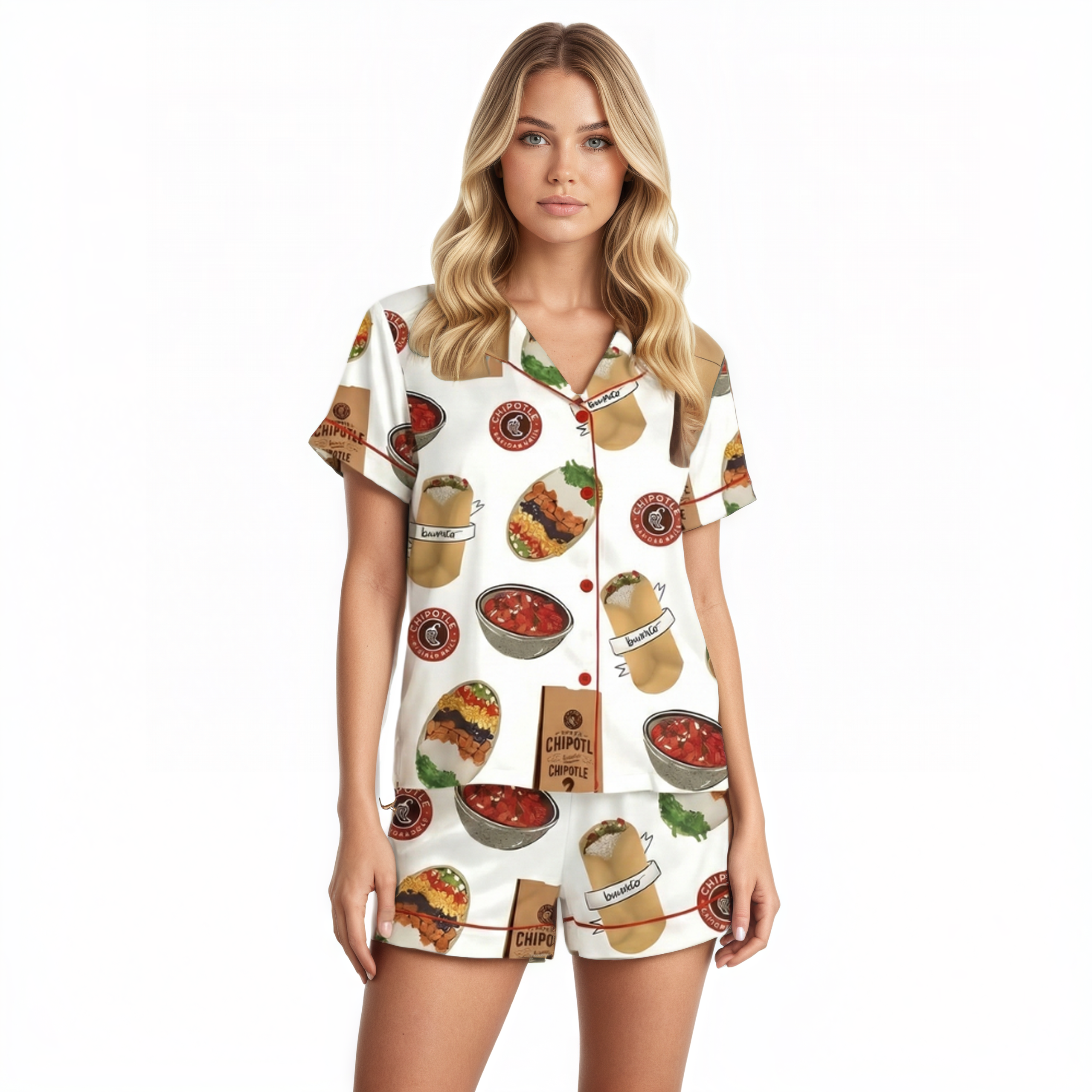 Burritos Bowls Mexican Grill Themed Pajama Set