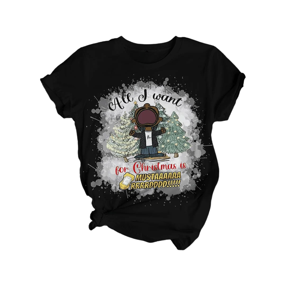 Holiday Mustard Illustration Christmas Pajama Set