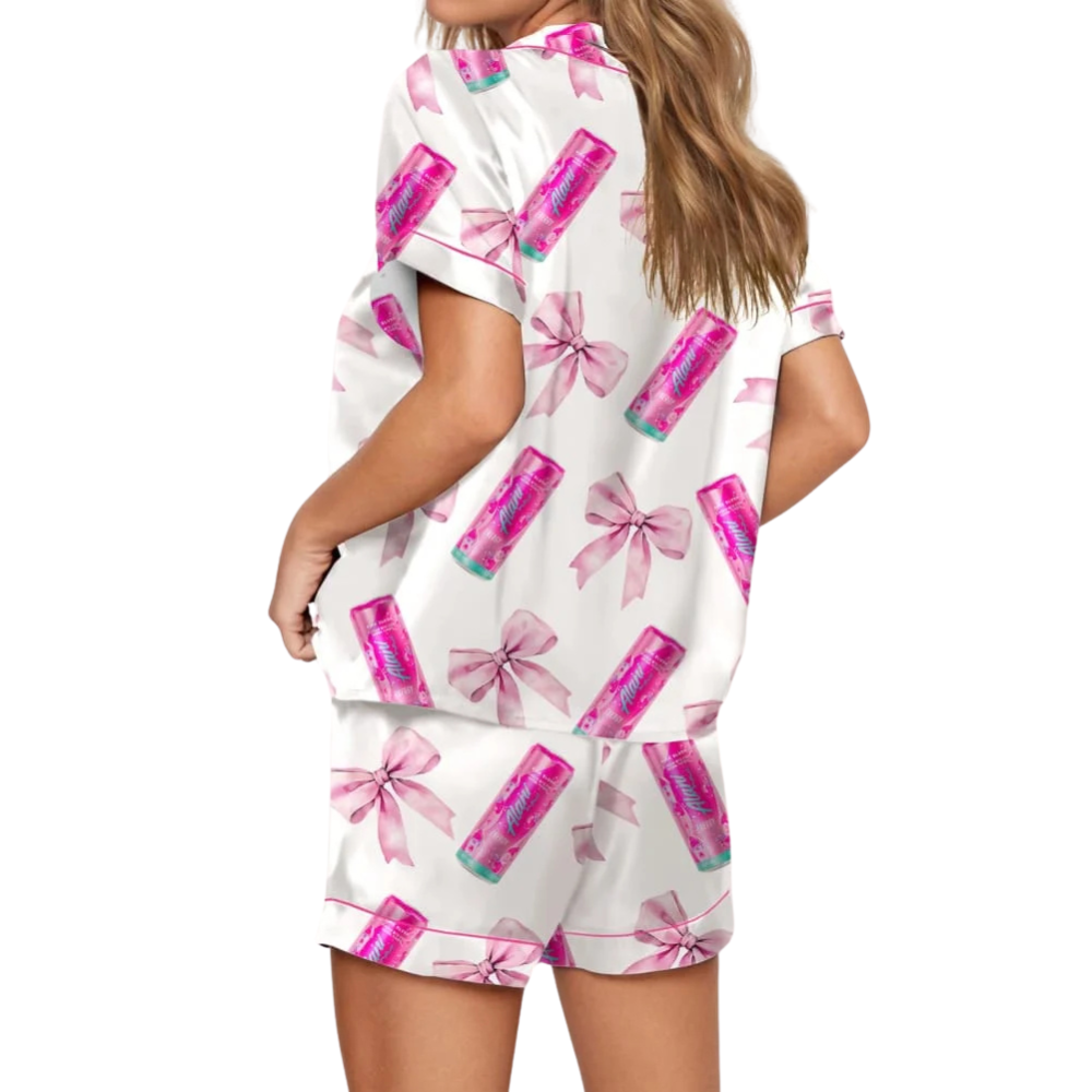 Coquette Energy Drinks Satin Pajama Set
