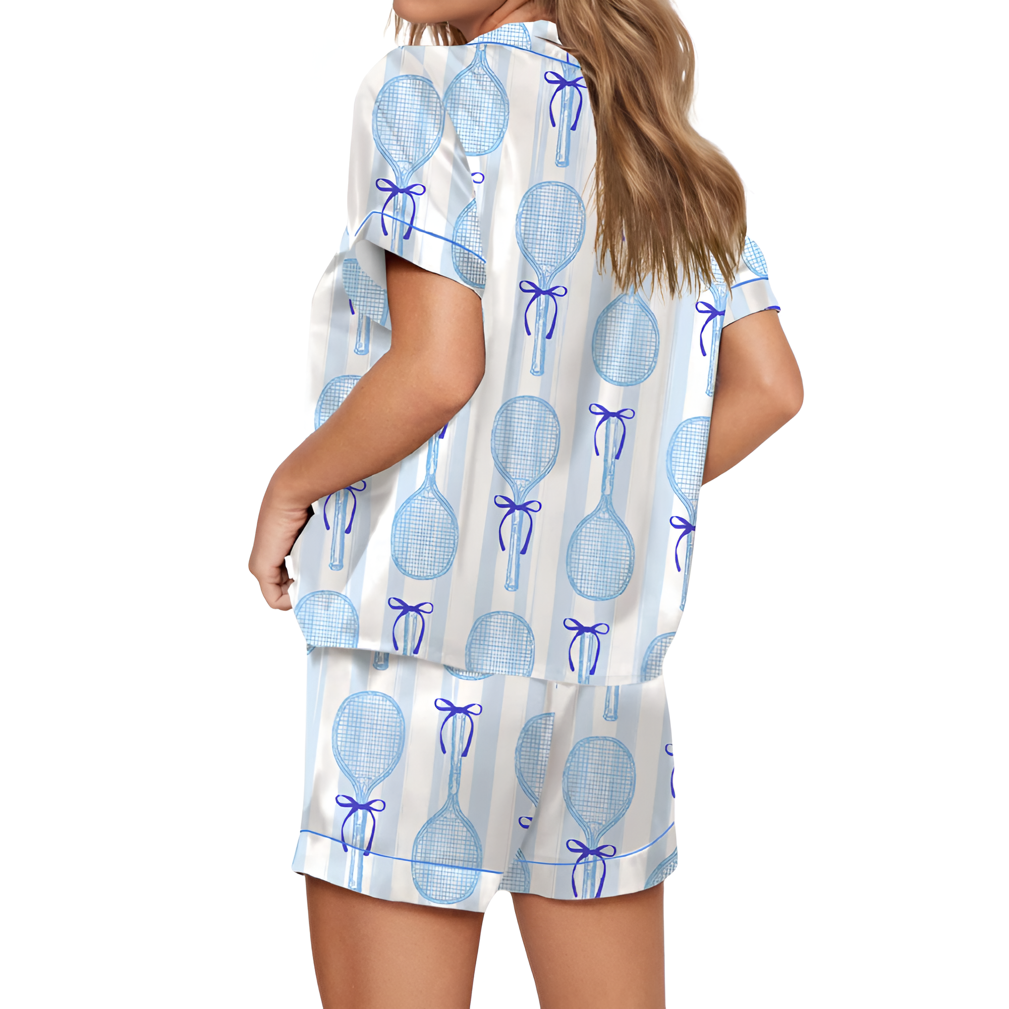 Coquette Tennis Racket Desig Pajama Set