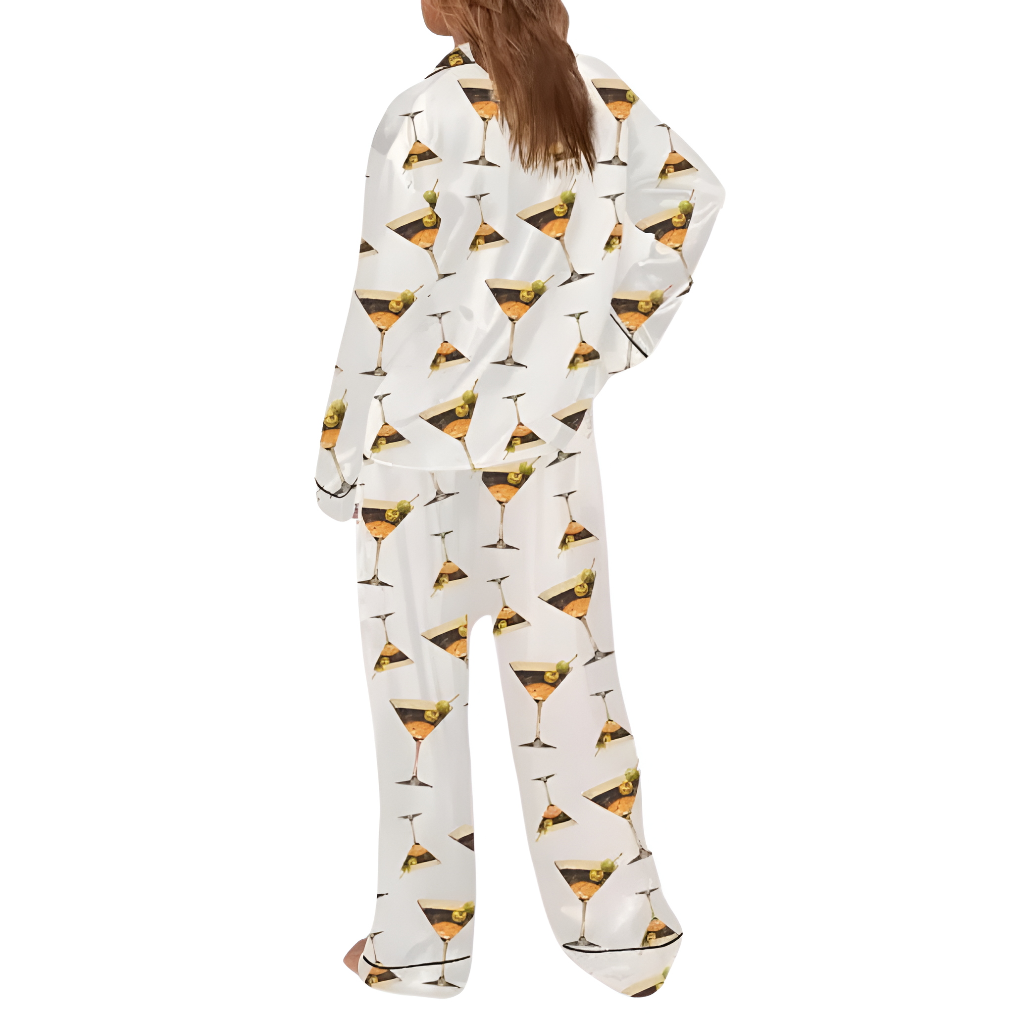 Dirty Martini Cocktail Print Pajama Set