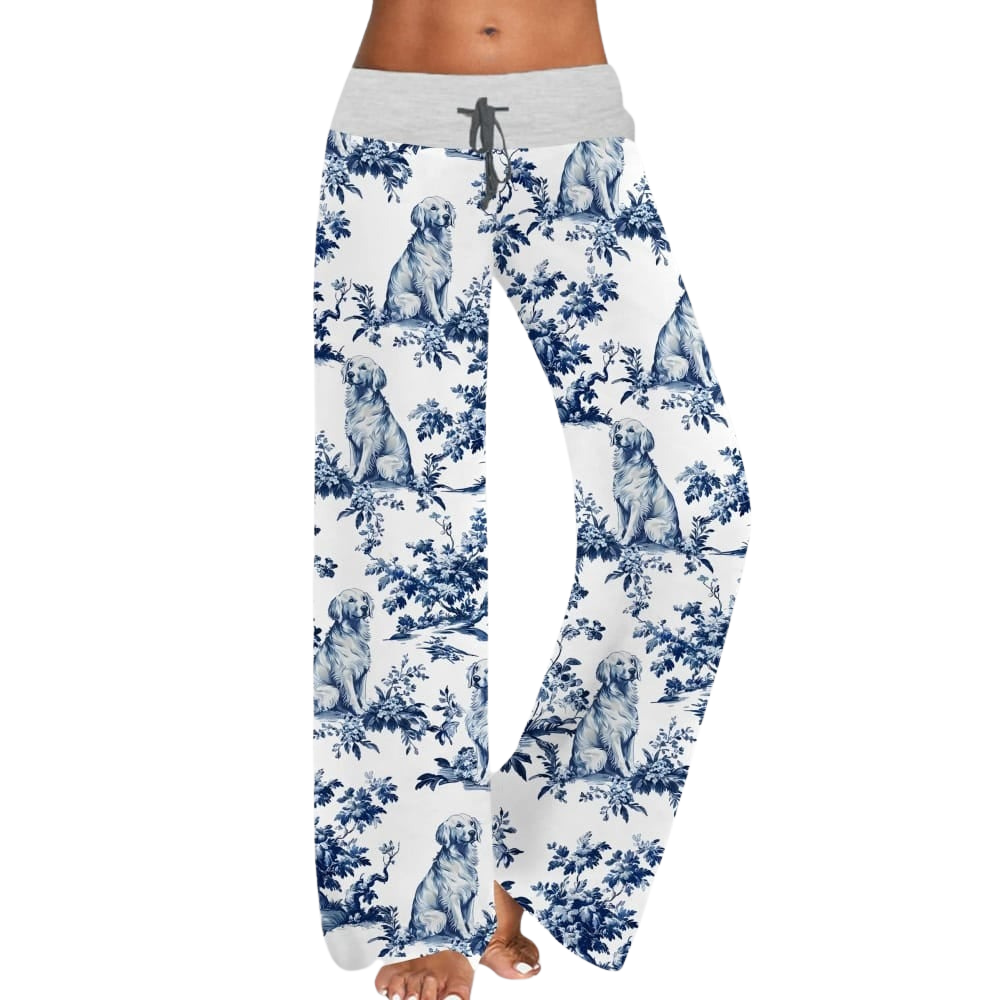 Chinoiserie Retriever Contrast Pant For Women