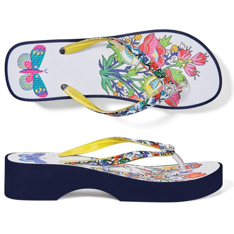Sunny Wedge Flip Flops
