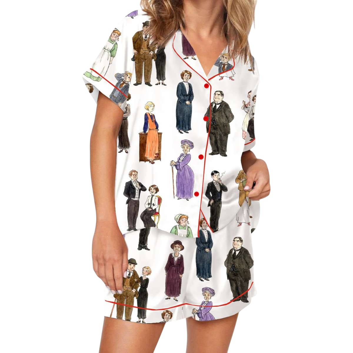 Downton Abbey Inspired Silky Pajama Set