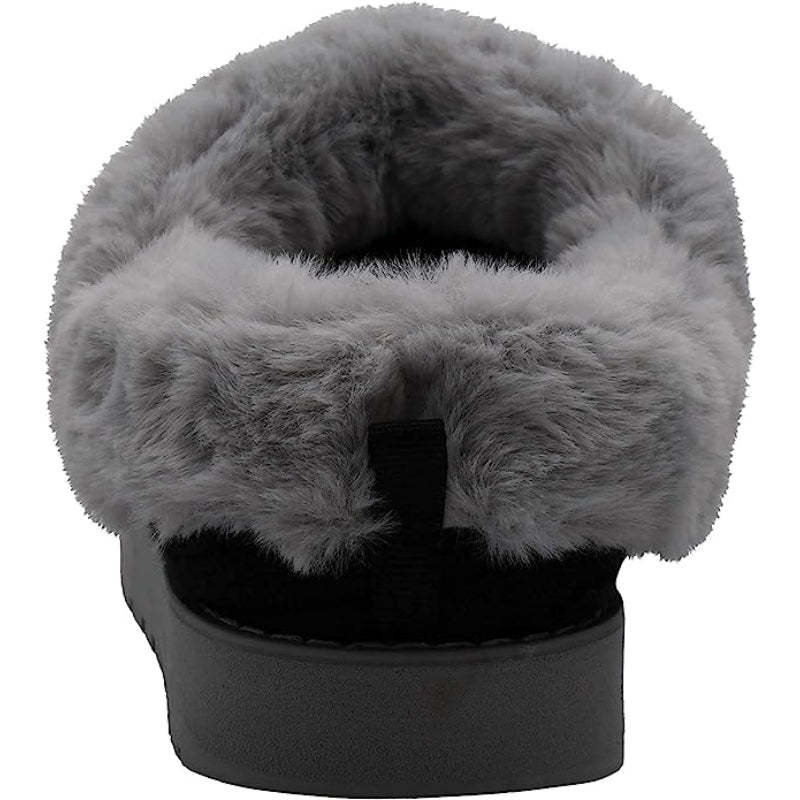 Cable Knit Memory Form Slipper With Rubber Sole