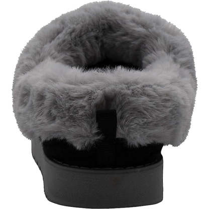 Cable Knit Memory Form Slipper With Rubber Sole