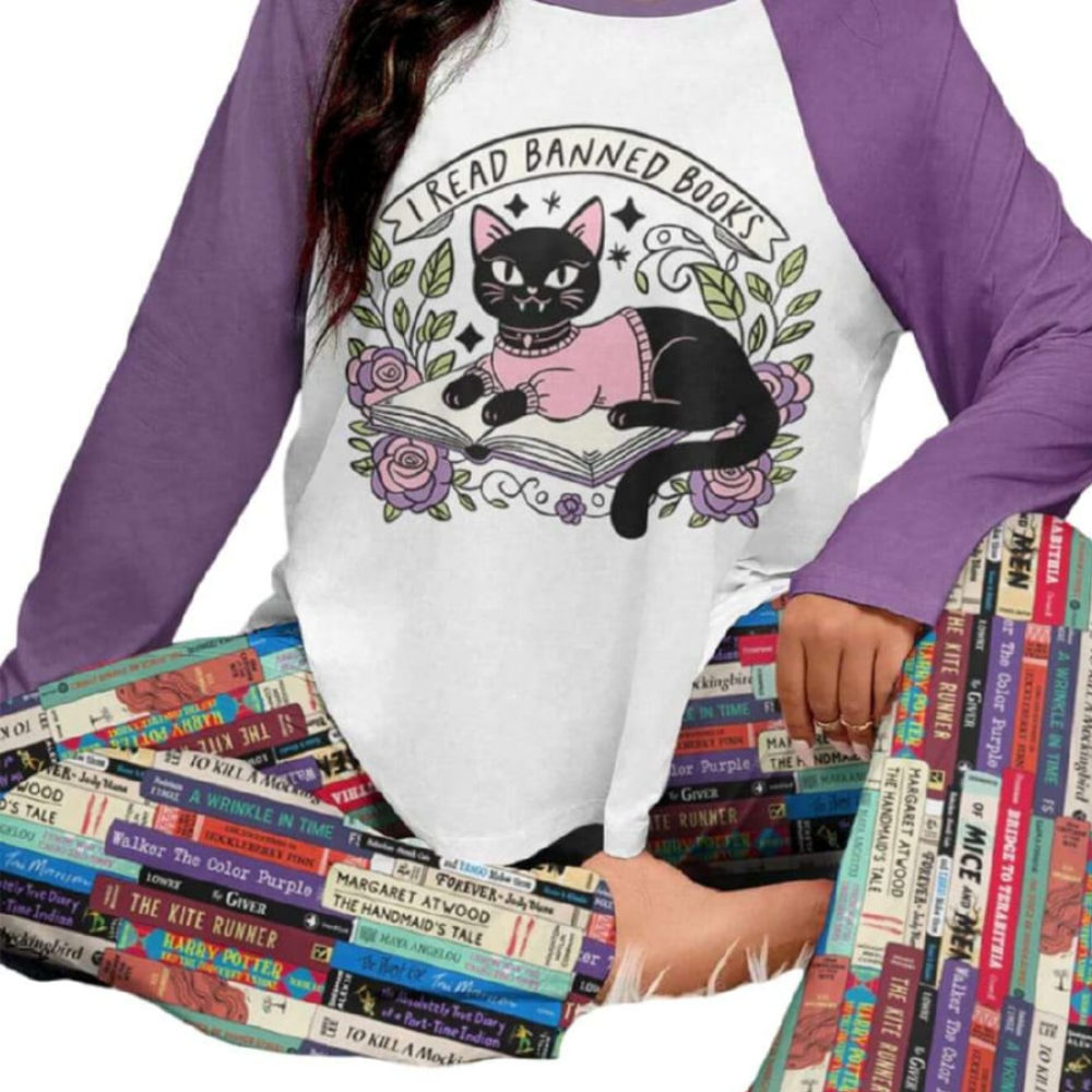 Reading Books Theme Inspired Pajama Sleepwear Set