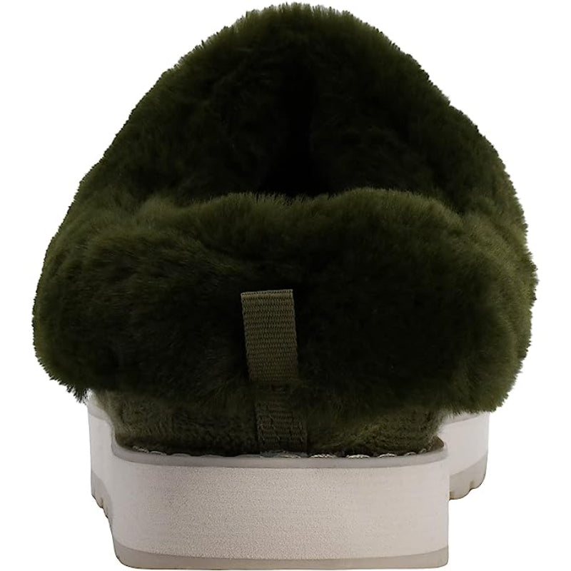 Cable Knit Memory Form Slipper With Rubber Sole