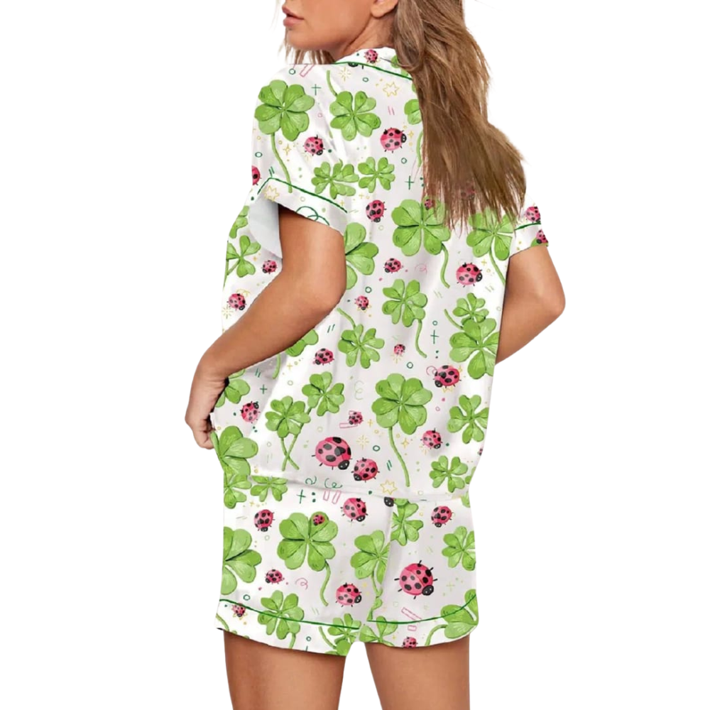 Clover Insect St Patrick Art Print Pajama Set