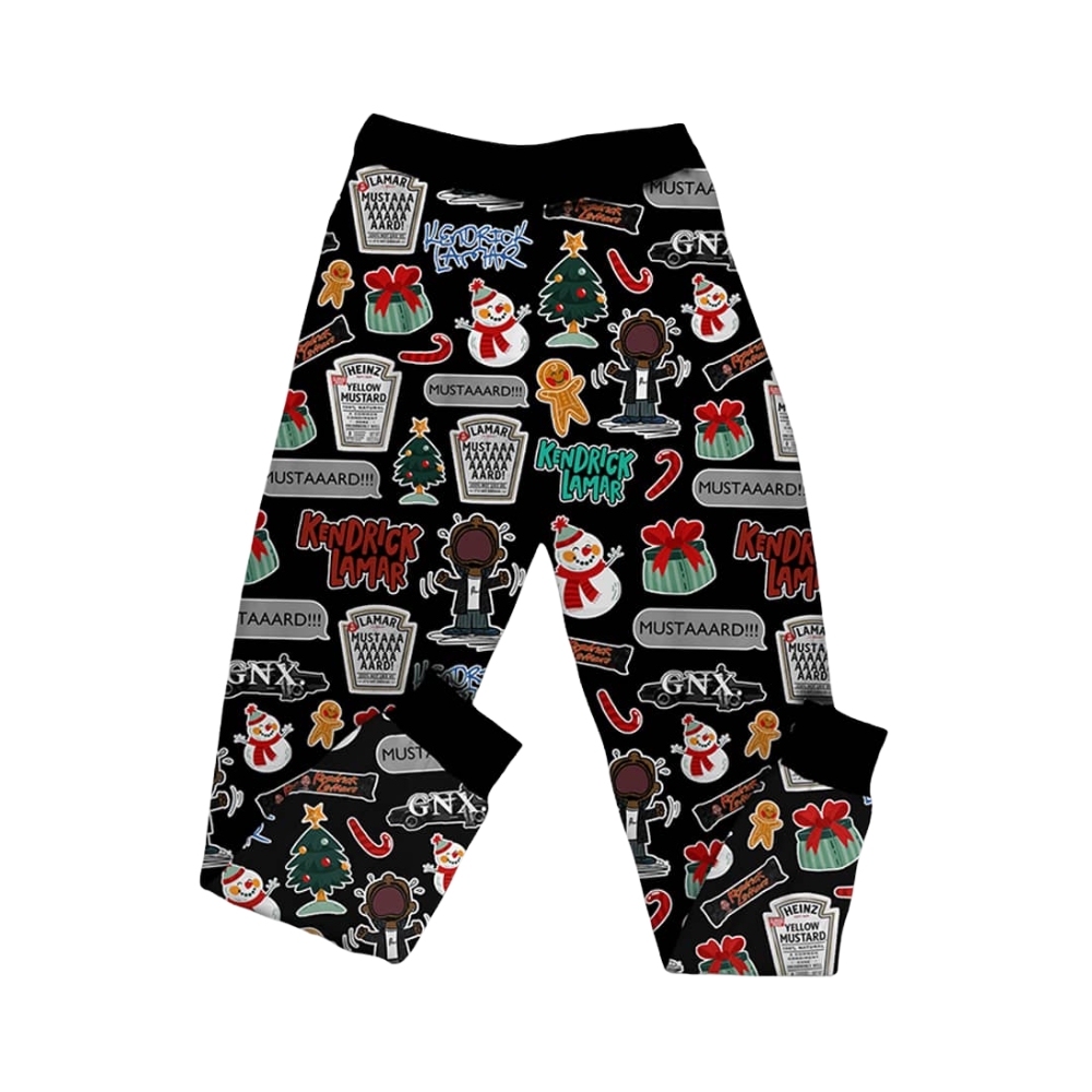 Holiday Mustard Illustration Christmas Pajama Set