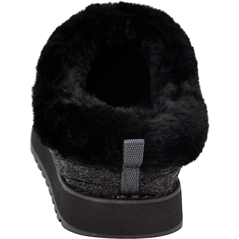 Cable Knit Memory Form Slipper With Rubber Sole