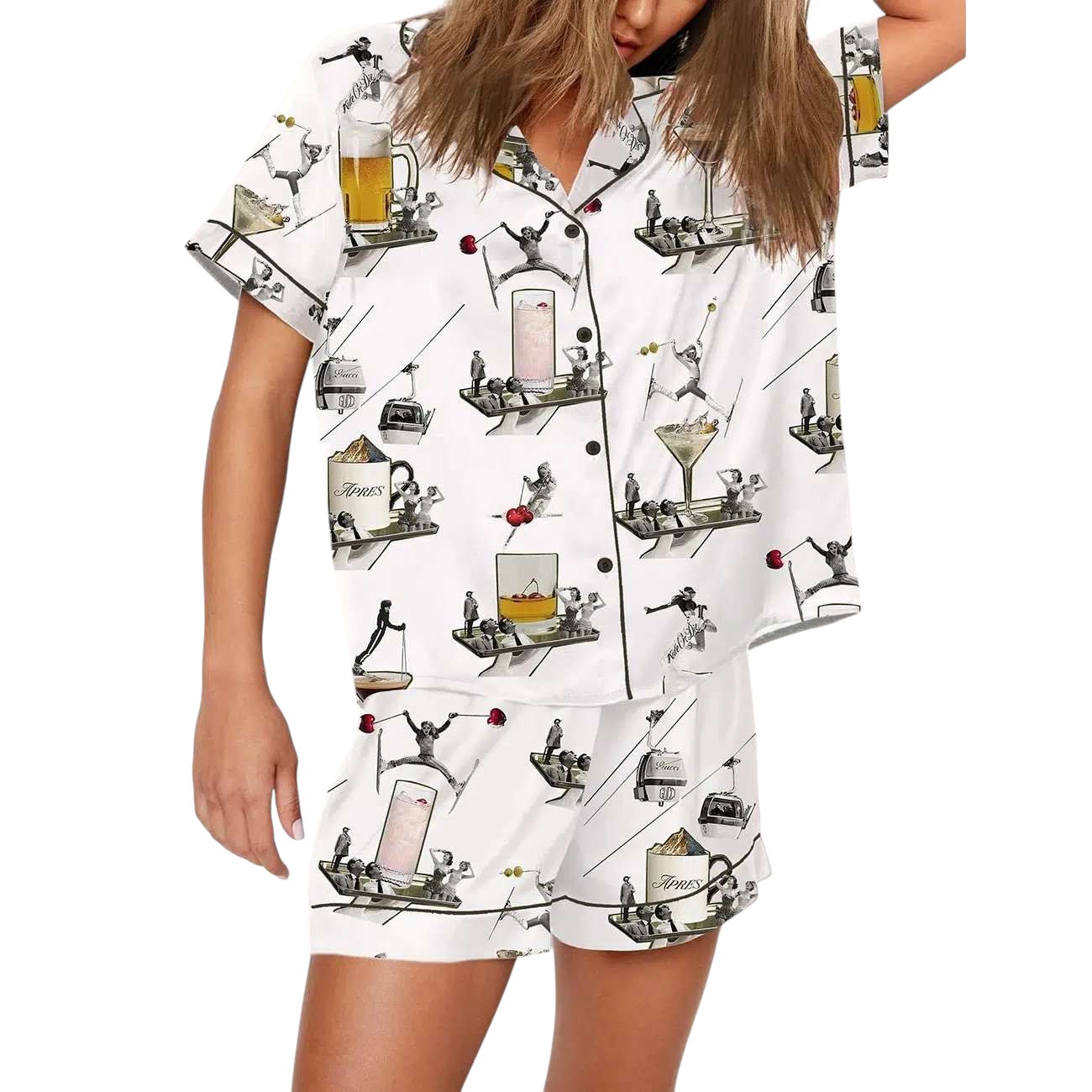 Après Inspired Cocktail Theme Pajama Set