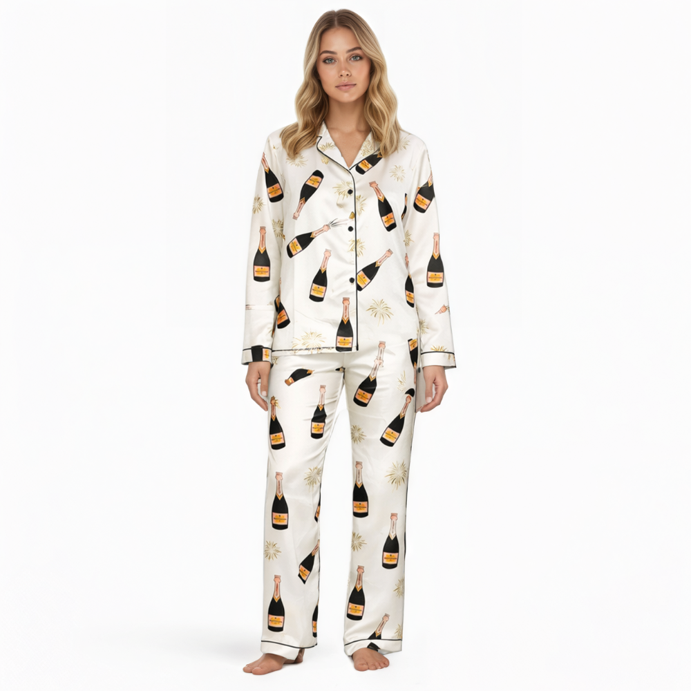 Festive Bottle Theme Pajama Set